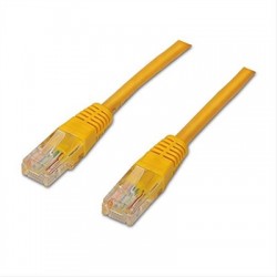 CABLE RED LATIGUILLO RJ45 CAT.6 UTP AWG24,1M YELLOW NANOCABLE