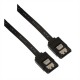 CABLE DATOS SATA 3 6G CON ANCLAJES 0.5M NEGRO NANOCABLE