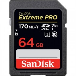 SANDISK EXT PRO SDXC CARD 64GB 170MB/S V30 U·