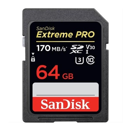 SANDISK EXT PRO SDXC CARD 64GB 170MB/S V30 U·